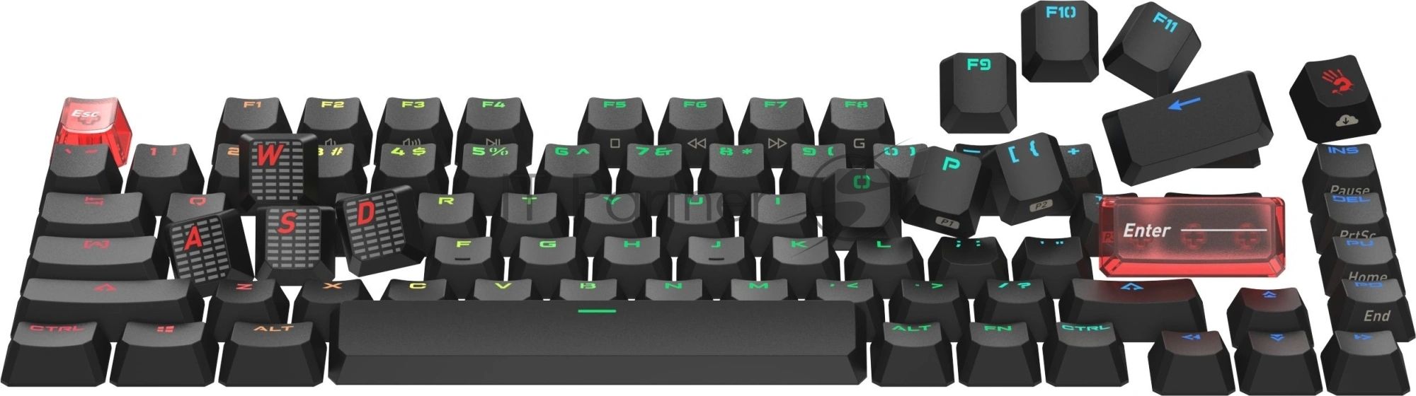 Клавиатура A4Tech Bloody MS76 проводная, USB Type-A, черный