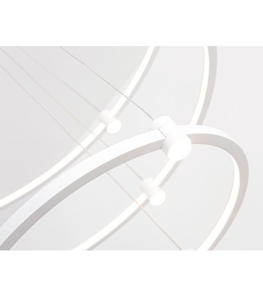 Подвесной светодиодный светильник Ambrella light FL5511/3+9 WH белый 90W 3000K/4200K/6400K D800/600/400*1300 (без ПДУ)