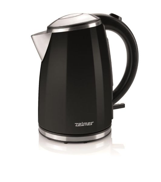 Чайник электрический Zelmer ZCK1274B 1.7 л, 2200 Вт, черный корпус: металл