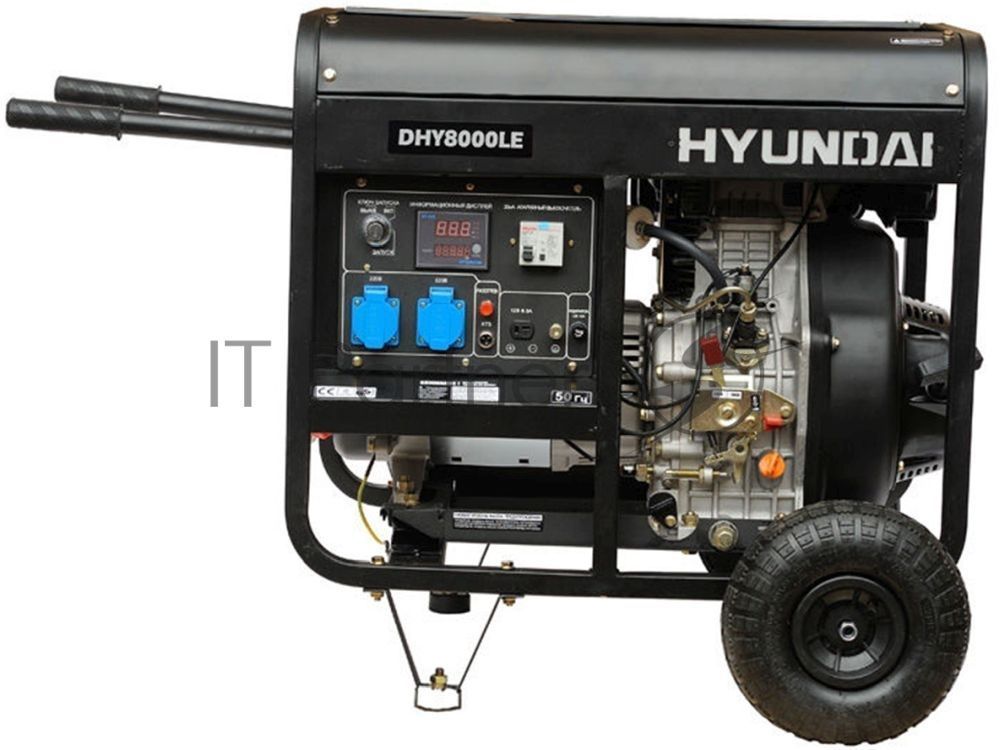 Электрогенератор дизельный Hyundai DHY8000LE, 6.5 кВт, 79 дБ, 111 кг