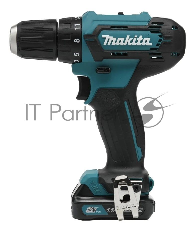 Дрель-шуруповерт Makita DF333DYX14, 12 В, 1.5 Ач, 30 Нм, щеточный