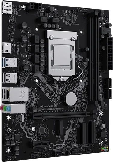 Материнская плата Maxsun Challenger B460M-D, LGA 1200, Intel B460, 2xDDR4, 2xSATA, 1xM.2, 1xPCIe 3.0 x16, 1xPCIe x1, 1xHDMI, 1xDP, 1x1Gb LAN, 2xUSB-A 5Gbps, 4xUSB-A 2.0, 3x3.5 мм, 7.1, mATX