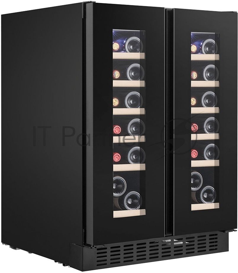 Винный шкаф Temptech OX2DX60DRB черный, 116 л, 2 отсека, 38 бут., класс G