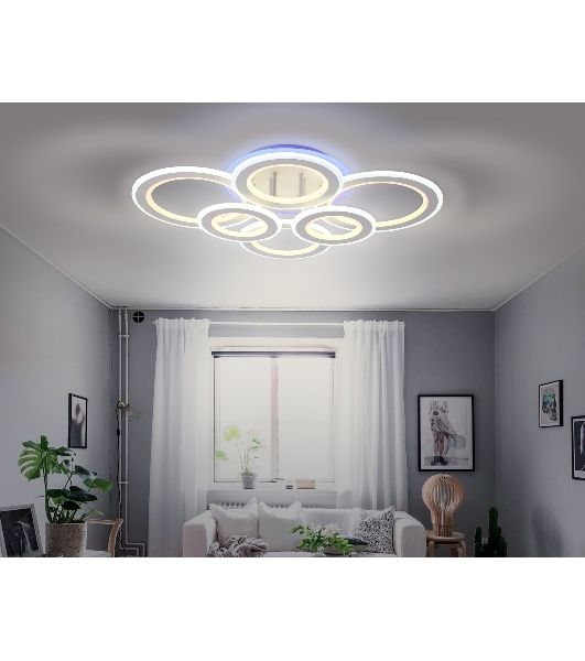 Потолочный светодиодный светильник FA8808 WH белый 198W 700*540*150 (ПДУ РАДИО 2.4)