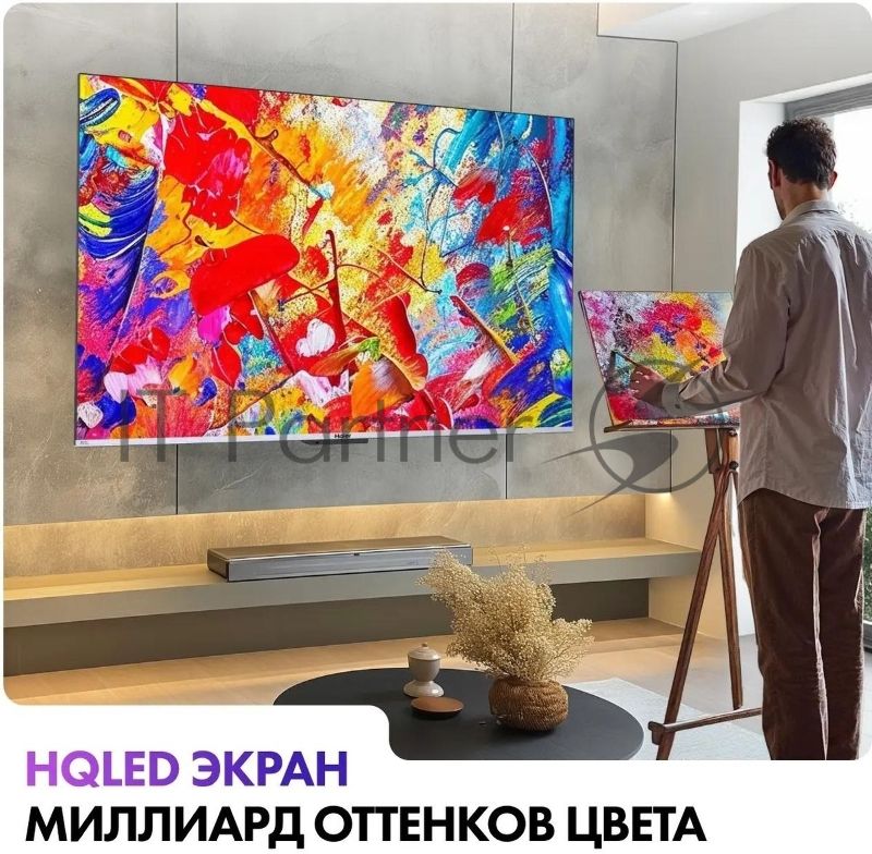 Телевизор Haier 55" DH1VMDD02RU серебристый Direct LED 4K UHD 60Hz Android Smart