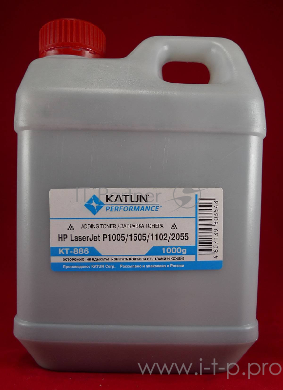 Тонер HP LJ P1005/1505/1566/1606/1102/2035/2055/Canon LBP-3010/3250 Universal (кан., 1кг.) Katun фас России