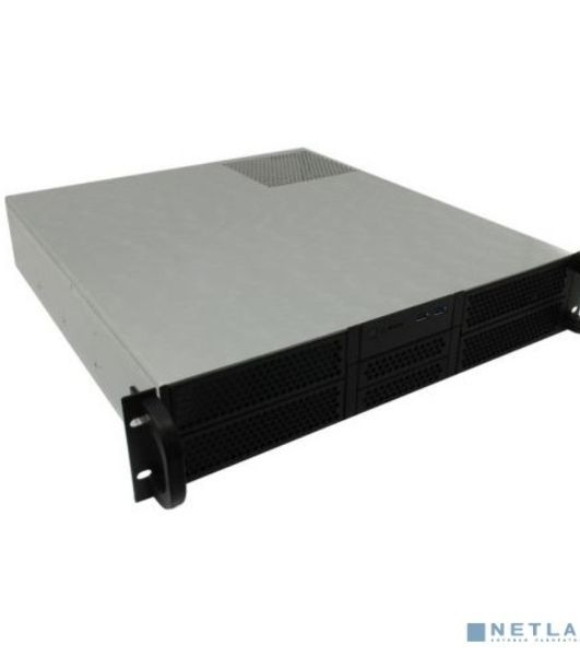 Корпус Procase RE204-D2H5-M-48 2U server case,2x5.25+5HDD,черный,без блока питания(PS/2,mini-redundant),глубина 480мм,mATX 9.6"x9.6"