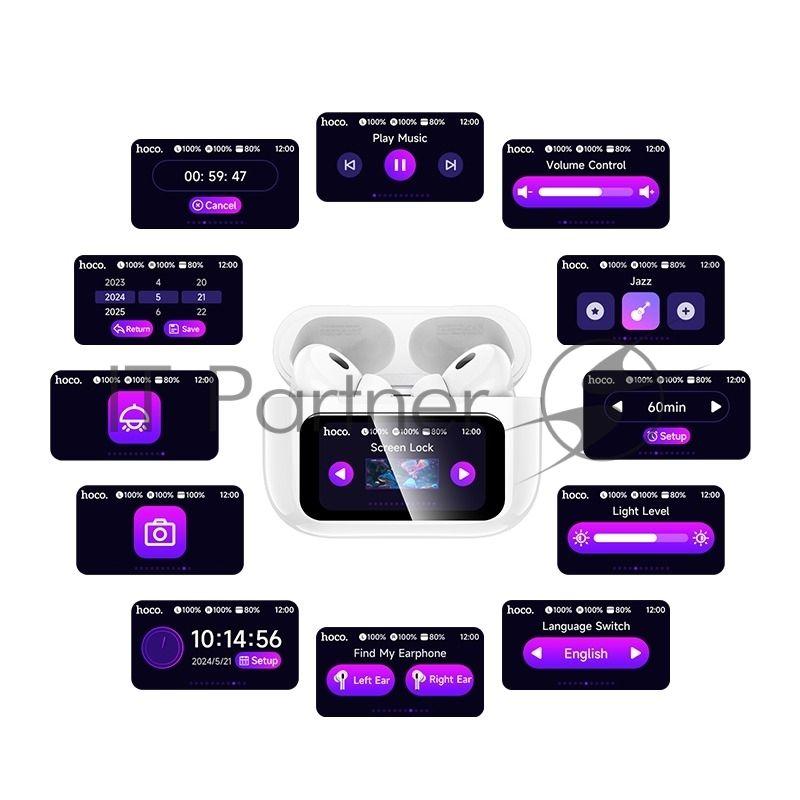 Наушники TWS Hoco EW72 Lite белый, внутриканальные, Bluetooth, до 4 ч.