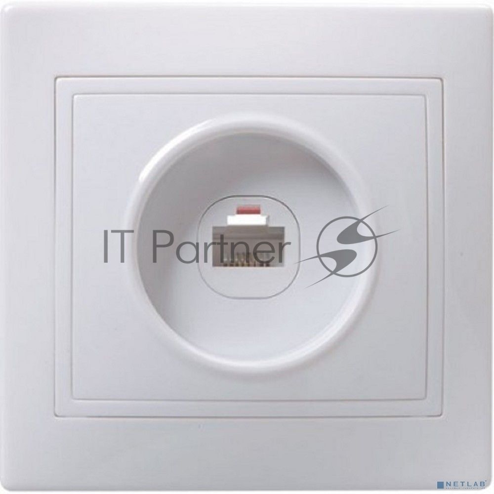 Розетка телефонная 1-м СП Кварта РТ10-КБ IP20 белый IEK ETK10-K01-DM