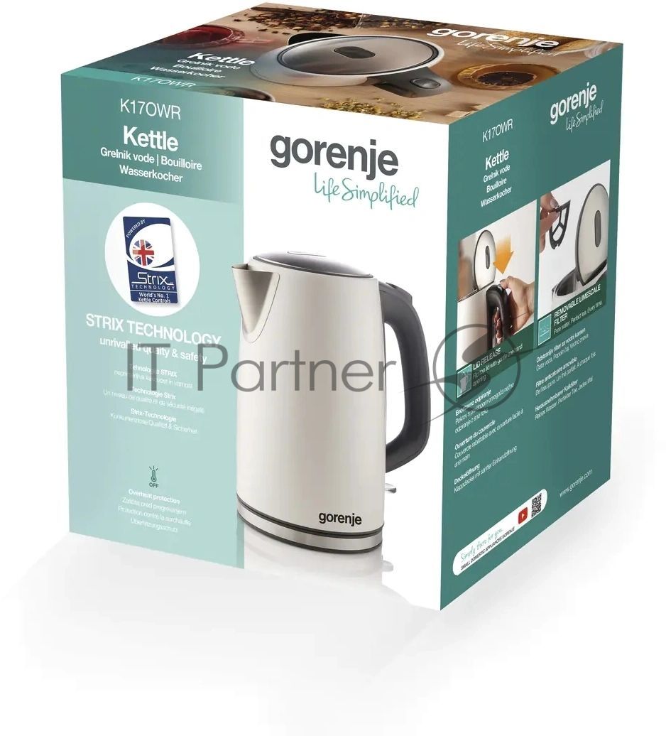 Чайник GORENJE K17OWR WHITE 1.7 L