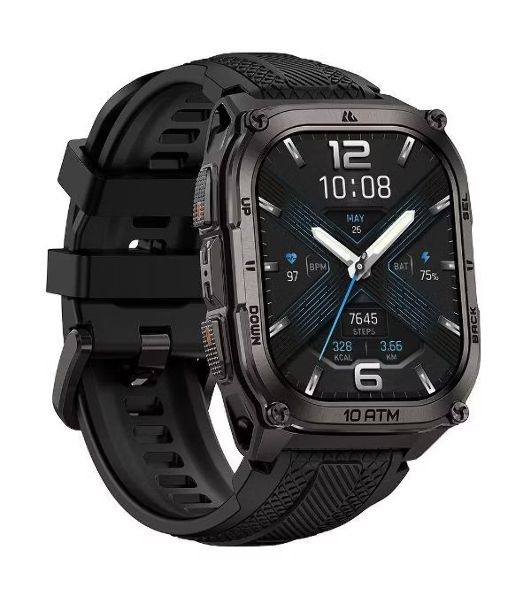 Умные часы KOSPET Tank M4, 1.96" AMOLED, Bluetooth 5.3, GPS, 10 ATM, IP69K, черный