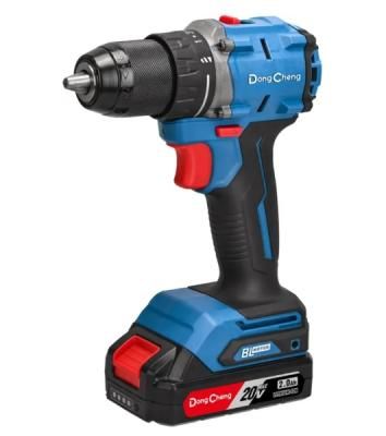 Дрель-шуруповерт DongCheng DCJZ2060, 20 В, 2 Ач, 60 Нм, бесщеточный