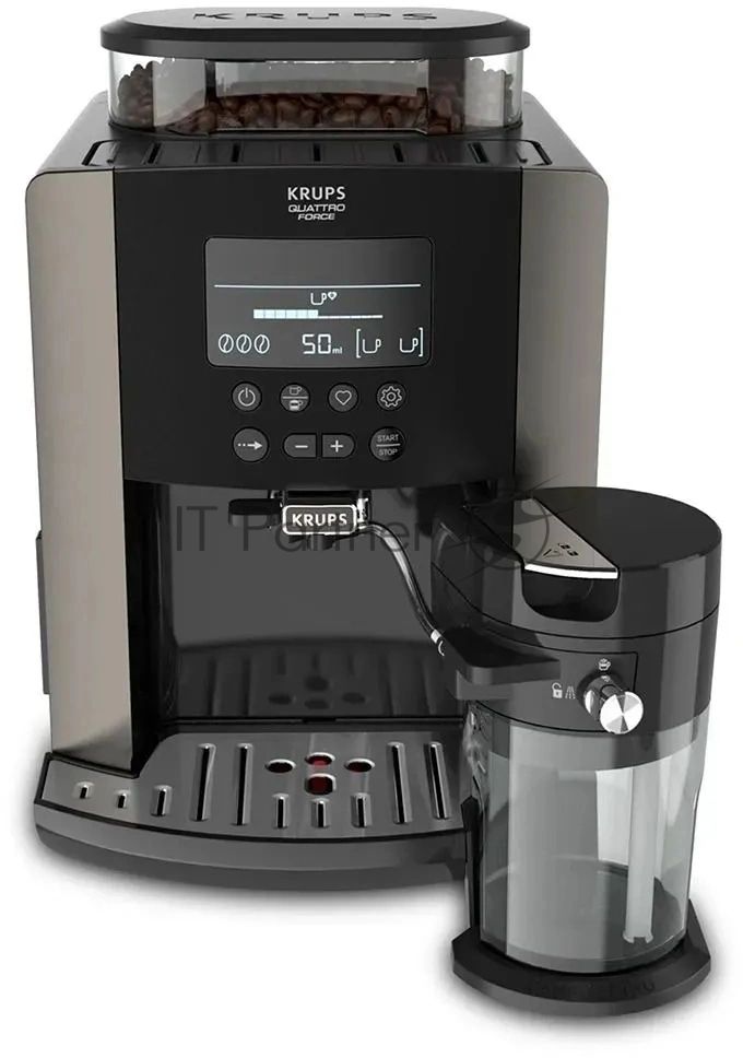 Кофемашина Krups Arabica Latte EA819E10 1450Вт черный/коричневый