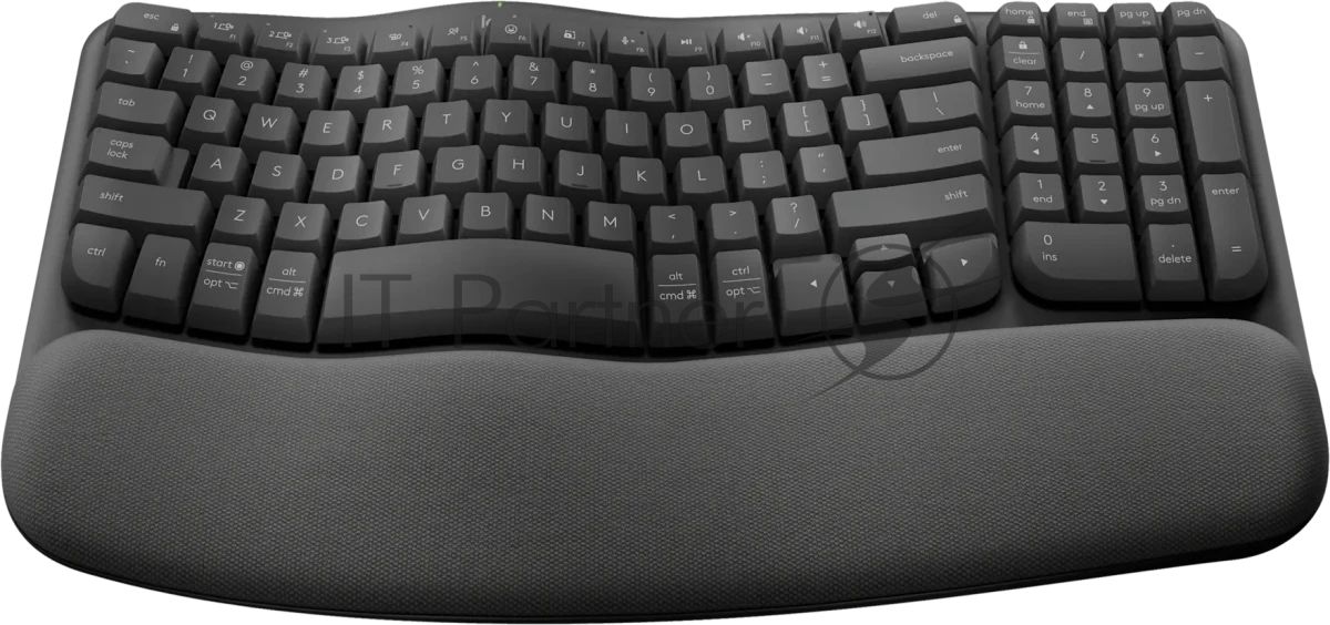 Клавиатура Logitech Wave Keys беспроводная, Bluetooth, радиоканал, серый