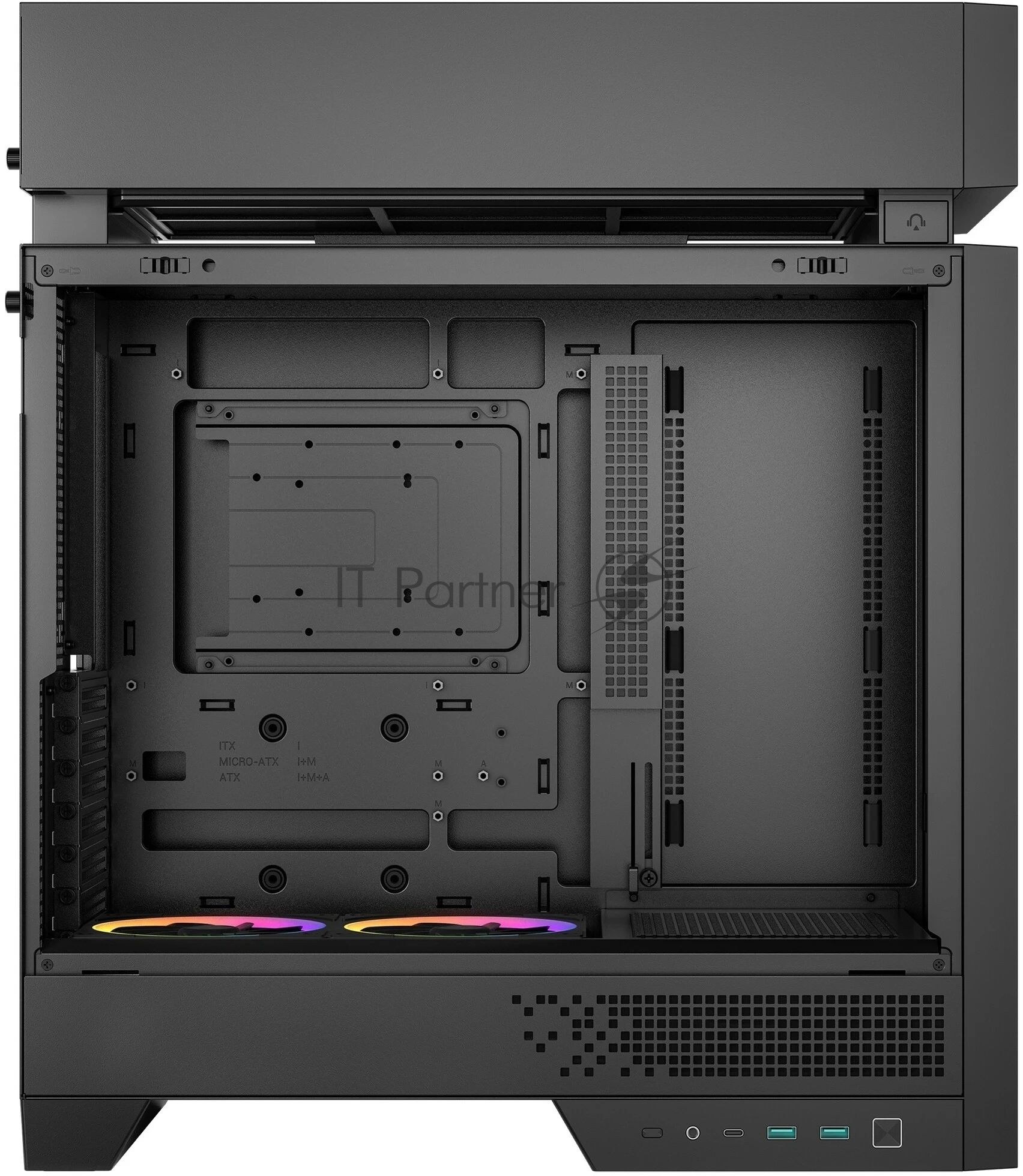 Корпус DeepCool CL660, Midi-Tower, чёрный, 2 x 120 мм