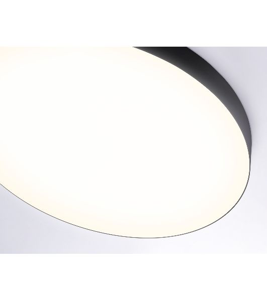 Потолочный светодиодный светильник Ambrella light FV5537 BK черный LED 90W 3000K D600*58 (Без ПДУ)
