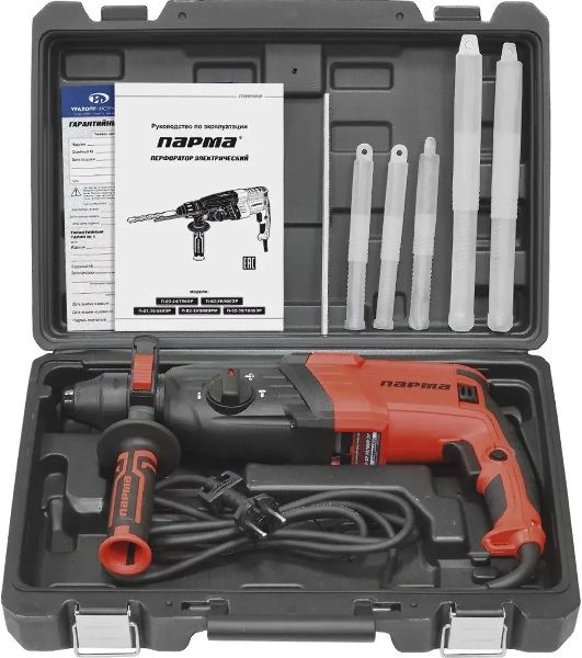 Перфоратор Парма П-02-30/1000ЭР, SDS-plus, 1000 Вт, 3,3 Дж, от сети