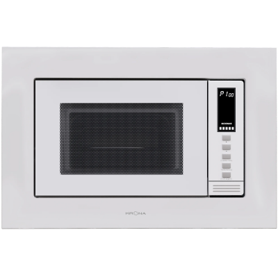 Встраиваемая микроволновая печь KRONA LAUNE 60 WH DOTS K белый, 20 л, 700 Вт, переключатели - кнопки
