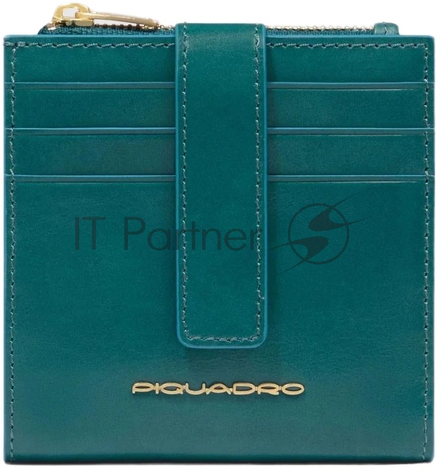 Картхолдер Piquadro Blue Square PP6843B2R/OT3 синий петроль, натуральная кожа