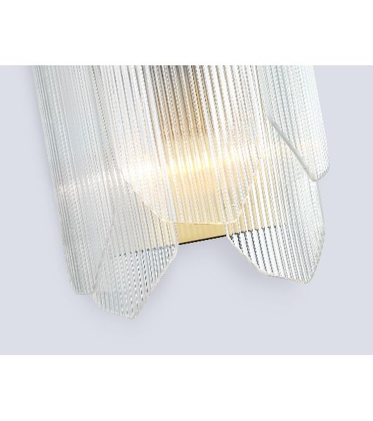Настенный светильник Ambrella light LH31257/2 BS/CL латунь/прозрачный E14*2 max 40W 220*150*270