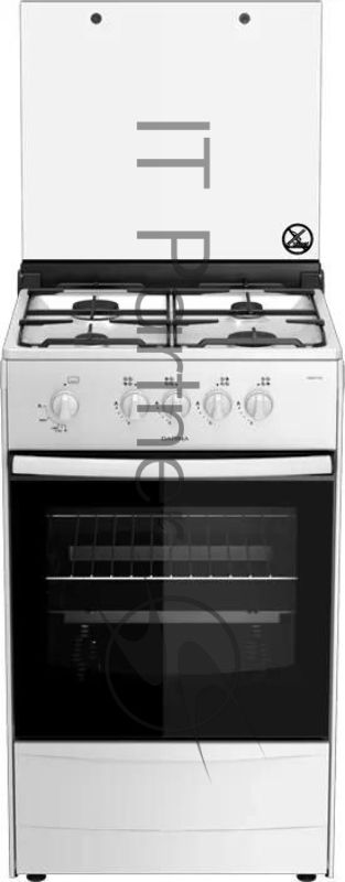 Плита газовая Дарина 1A GM 441 002 W белый, конфорок 4 шт, духовка 50 л, 50 см x 85 см x 51 см
