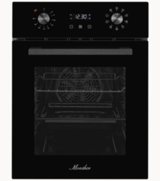 Духовой шкаф электрический Monsher MOE 4592 Noir ширина 45 см, High-Tech, 50 л, гидролизная очистка, 9 режимов, черный