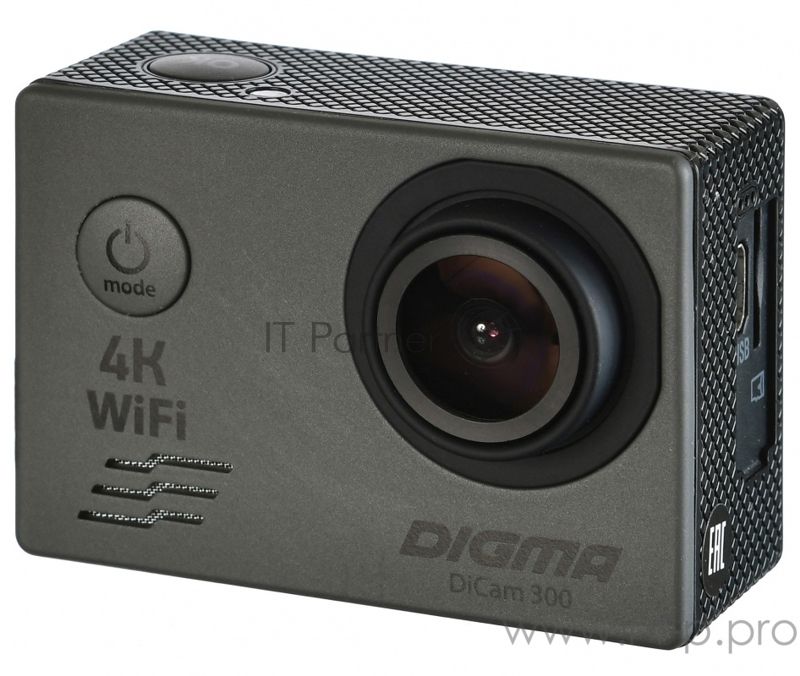 Экшн-камера Digma DiCam 300 серый