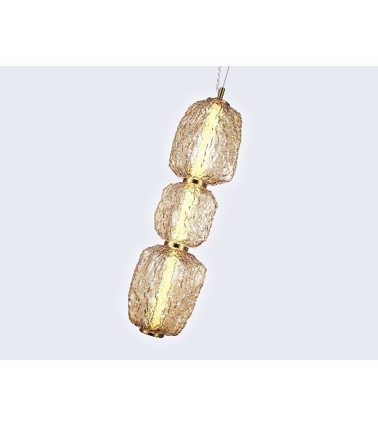 Подвесной светодиодный светильник Ambrella light LH30102 SB/TI бронза/янтарь 23W 3000K 140*140*1760