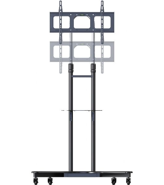 Стойка для телевизора Cactus CS-ST31 черный 37"-75" макс.81.6кг напольный мобильный