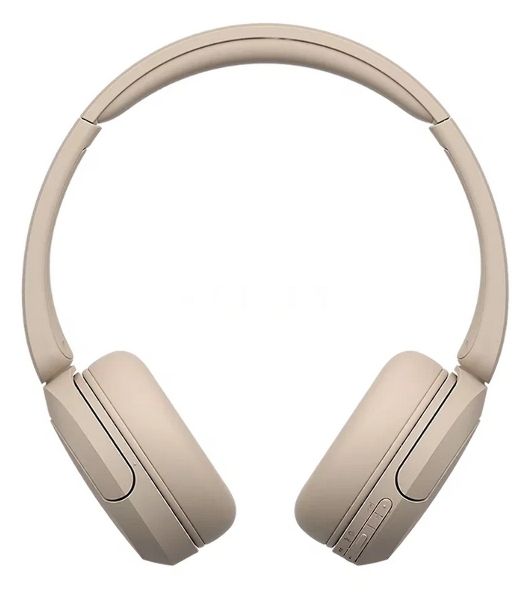 Беспроводные наушники Sony WH-CH520 бежевый, накладные, Bluetooth, быстрая зарядка, до 50 ч