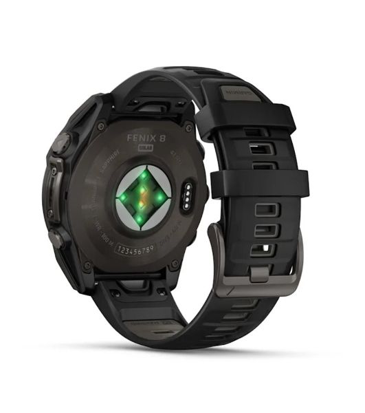 Умные часы Garmin Fenix 8, 1.6" AMOLED, Wi-Fi, Bluetooth, NFC, 100м, серый / черный
