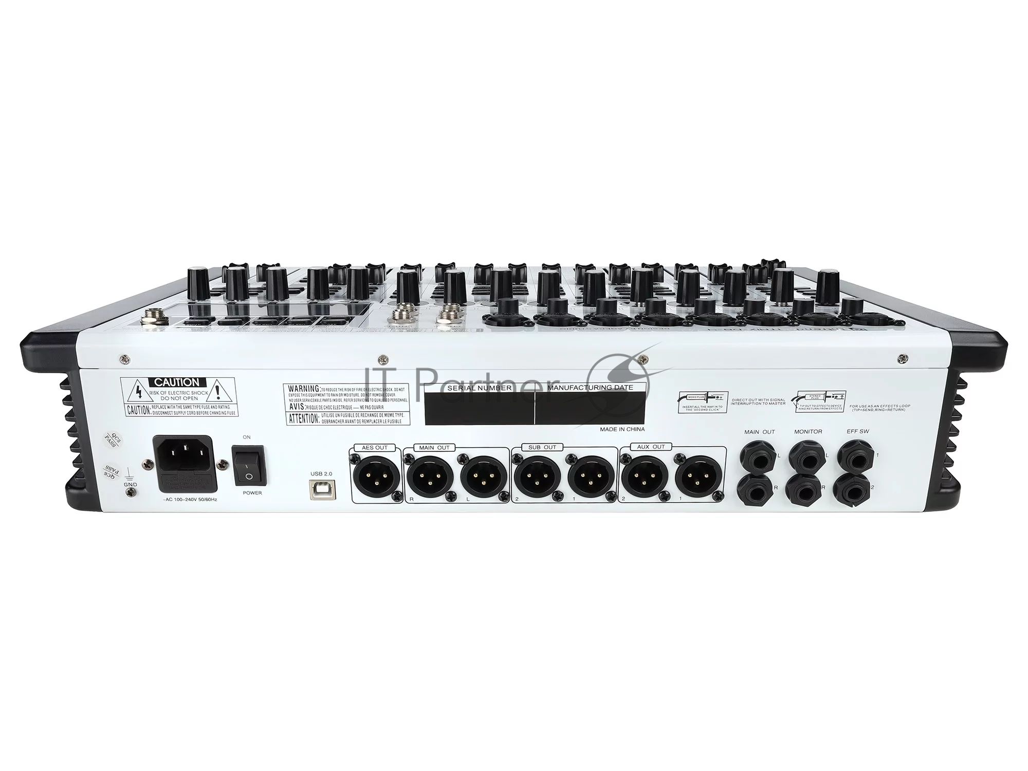 Микшер Intrend ITMIX-D8-4 цифровой, 12 входов (8 аналоговых, 1 стерео, 2 USB), 2 группы, Bluetooth, USB MP3 плеер