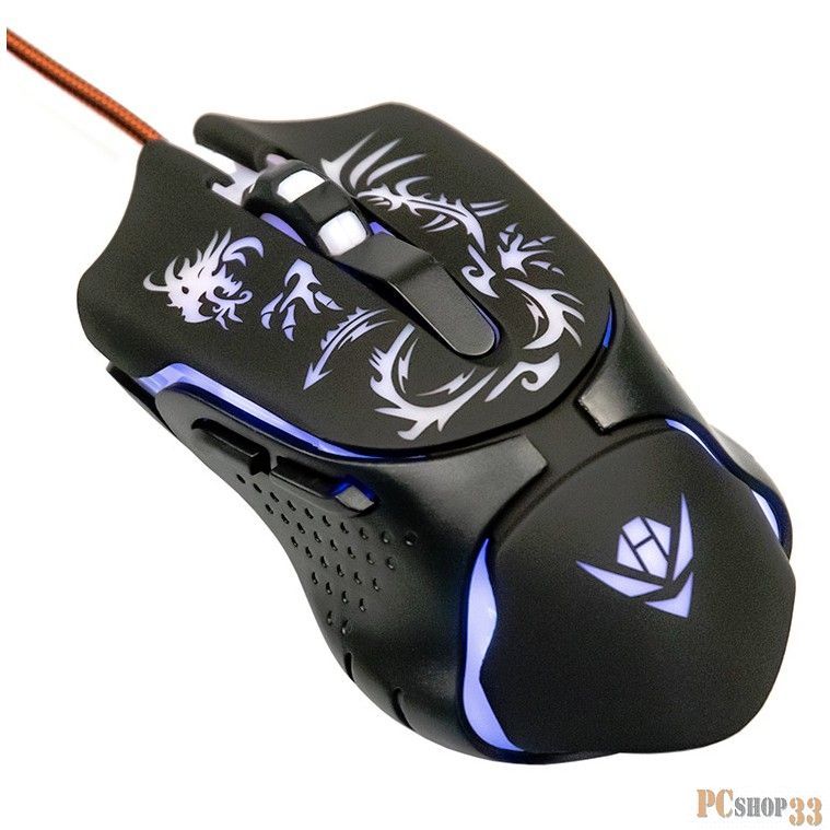 Мышь проводная Nakatomi MOG-25U черный, 2400 dpi, USB, кнопки - 6