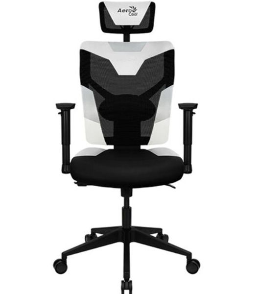 Кресло Aerocool GUARDIAN Ice Blue голубой, сетка, 150 кг, подголовник, регулируемые подлокотники, механизм качания, поясничная подушка