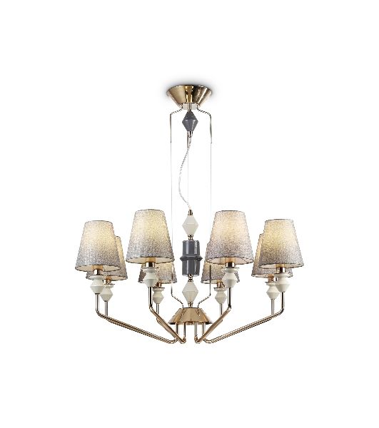 Люстра Ambrella light LH75403/8 GD/GR золото/серый E14*8 max 40W D815*1260