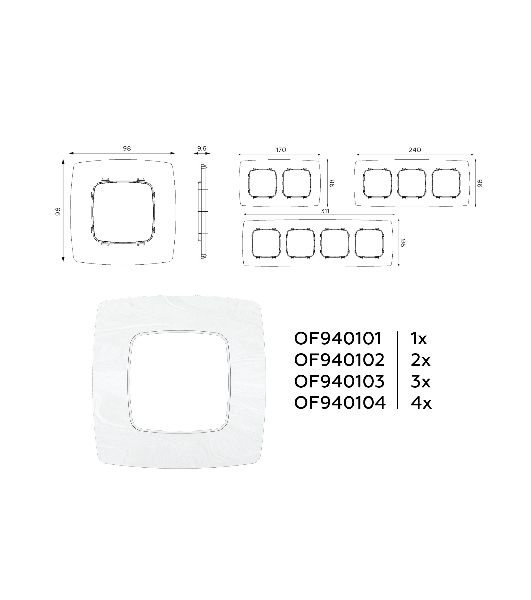 Рамка OMEGA Opera (Белый мрамор) 2-ая OF940102