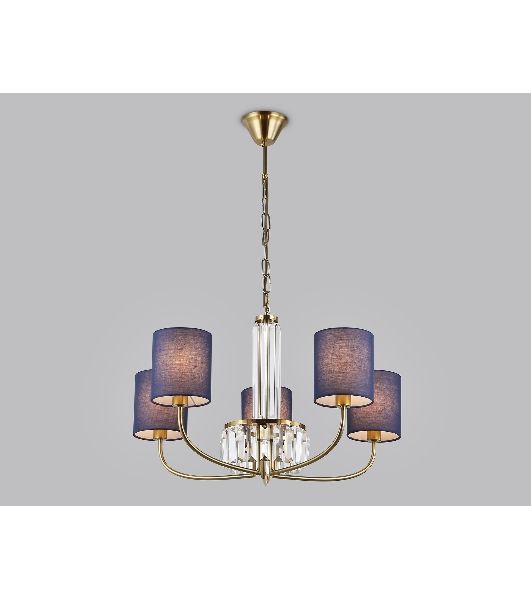 Люстра Ambrella light LH71271/5 BS/DB латунь/темно синий E14/5 max 40W D650*840