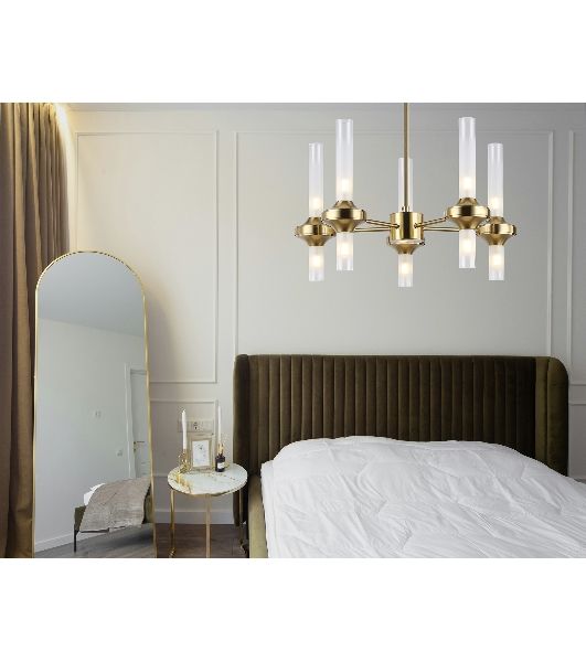 Люстра Ambrella light LH55358/10 BS/CL латунь/прозрачный G9/10 max 30W D550*690