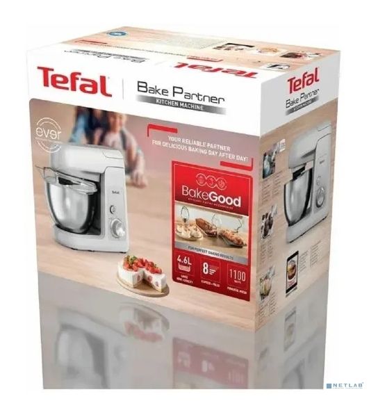 Кухонная машина Tefal Bake Partner QB520B38, серый/серебристый