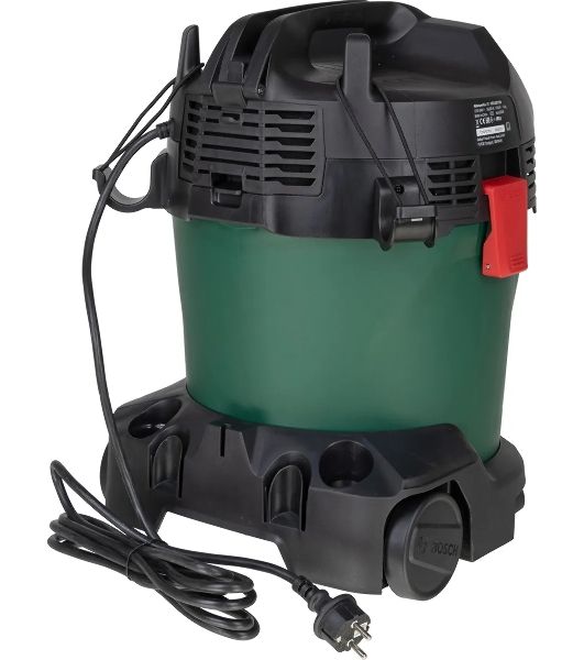 Строительный пылесос Bosch AdvancedVac20 зеленый, 300/1200 Вт, уборка сухая/влажная, пылесборник мешок/контейнер, 20 л