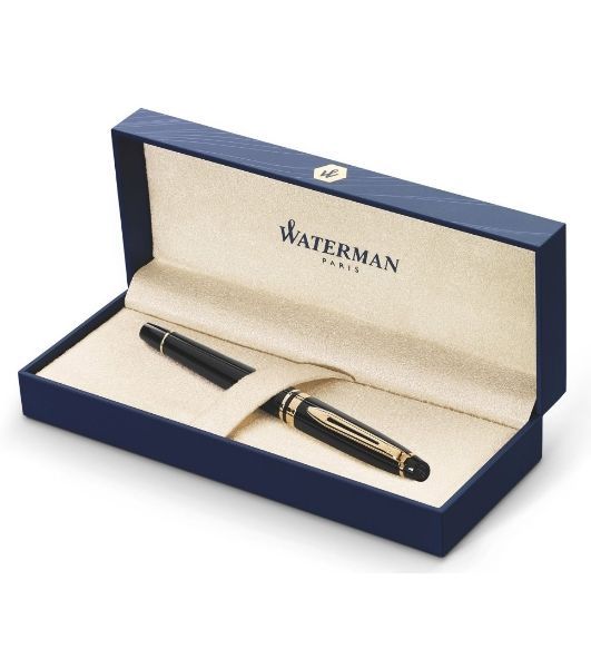 Ручка перьевая Waterman Expert 3 (CWS0951640) Black Laque GT, F, сталь, подарочная коробка