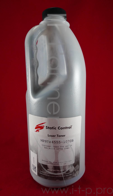 Тонер для принтера Static Control MPSPH4555-1070B черный (флакон 1070г) HP LJM4555/M601/LJP4014 "Odyssey"