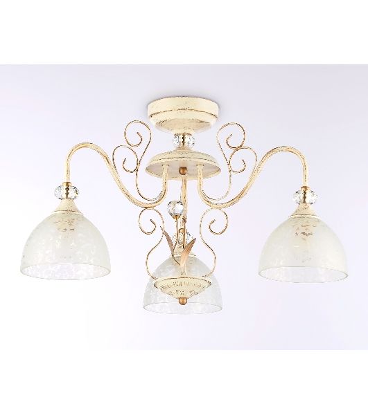 Светильник Ambrella light TR3055/3 BG/GD/FR бежевый/золото/белый матовый E27/3 max 40W D600*380