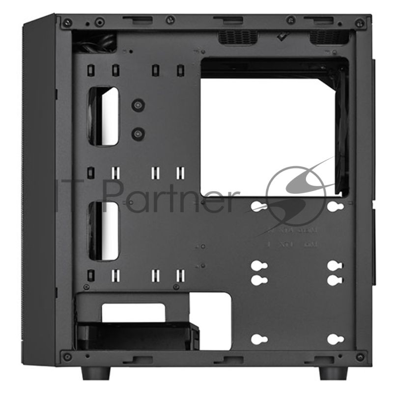 Компьютерный корпус Silverstone SST-PS15B-PRO Precision Mini Tower Micro ATX Computer Case, tempered glass, 2x 120мм ARGb, 1x ARGb Controller, black