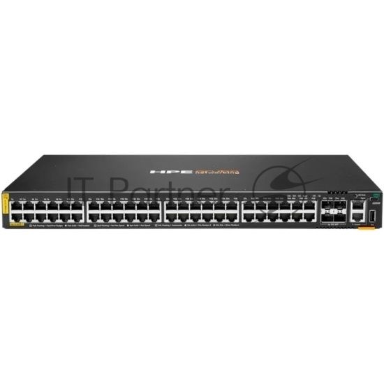 Коммутатор HPE Aruba Networking CX 6200F 48G Class 4 PoE 4SFP+ 740W, 48×1 Гбит/с PoE+ + 4×10 Гбит/с SFP+ Uplink, управляемый