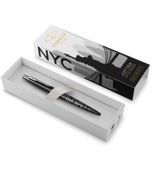Ручка шариковая Parker Jotter Global Icons SE New York CT K179 (2187554) черная, M, синие чернила, подарочная коробка