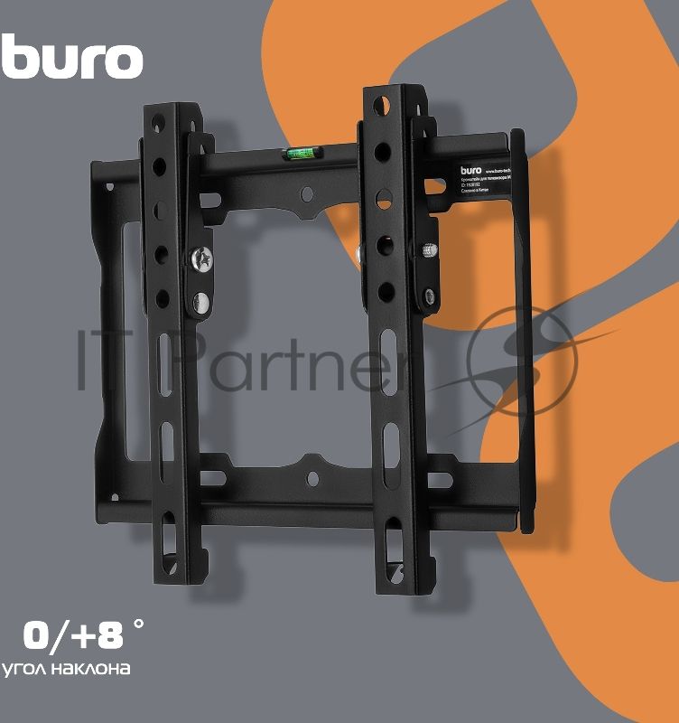 Кронштейн для телевизора Buro MT2 черный 15"-48" макс.25кг настенный наклон