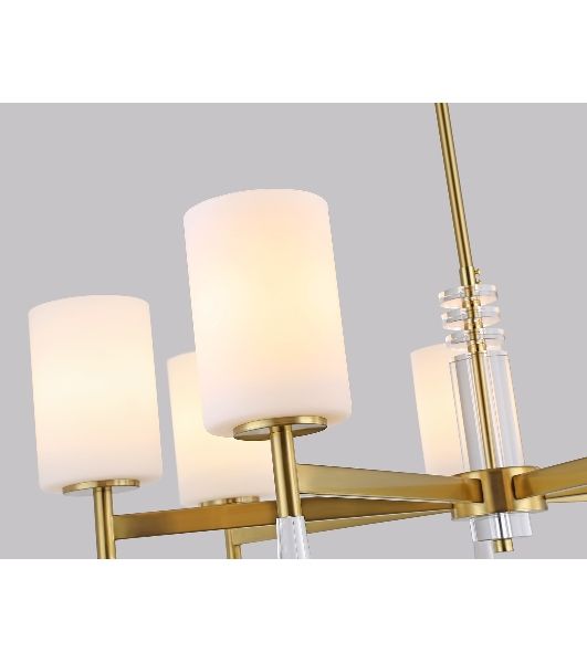 Люстра Ambrella light LH56263/7 BS/FR латунь/белый матовый E27/7 max 60W D750*590