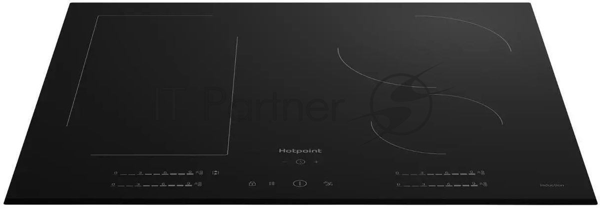 Индукционная варочная поверхность Hotpoint HS 1560B BF, 4 конфорки, с зоной расширения, стеклокерамика, 7400 Вт