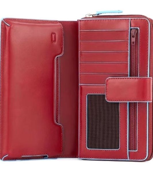 Кошелек женский Piquadro Blue Square PD1354B2R/R красный натур.кожа
